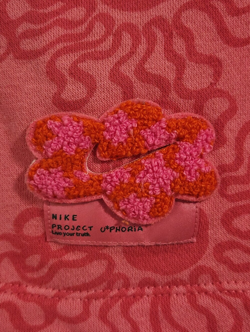 🌺Unisex Nike X Project U*Phoria🌺 - Pink/Orange Fleece Athletic Lounge Short - Picture 4 of 11